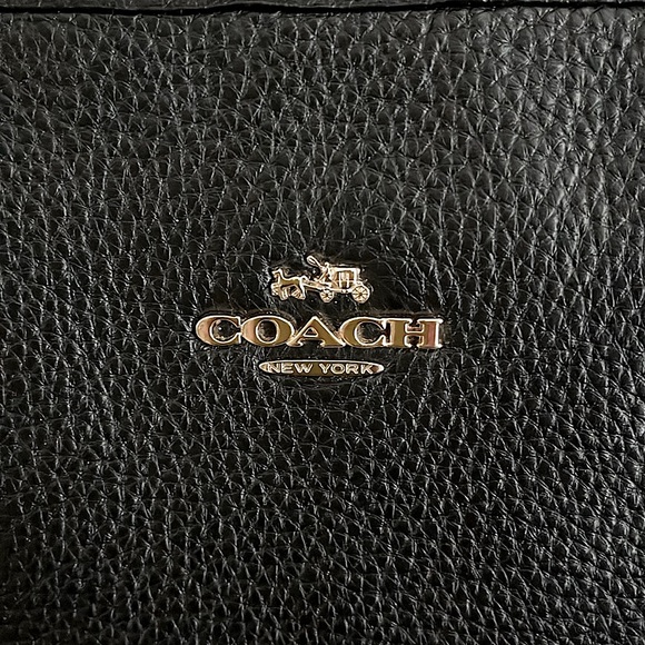 EUC Coach Zip Tote.Laptop Bag - Black Pebble ALL Leather - Mid 2000s - EUC - Picture 8 of 12